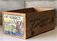 Vintage Mountain Lake County Bartletts Crate