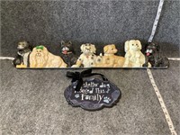 Carved Dog Wall Art and Sign