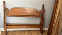 Vintage wood bed frame, fits approx  49?