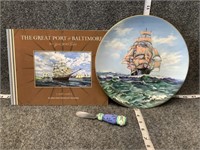 Port of Baltimore Book and Noritake Boat Plate