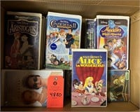 Box of Disney VHS Tapes