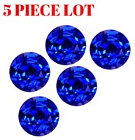 Genuine 1.5mm Round Blue Sapphire (5pc Lot)