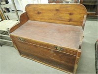 Vintage Wooden Toy Chest - 36"Wx18"Dx29"H