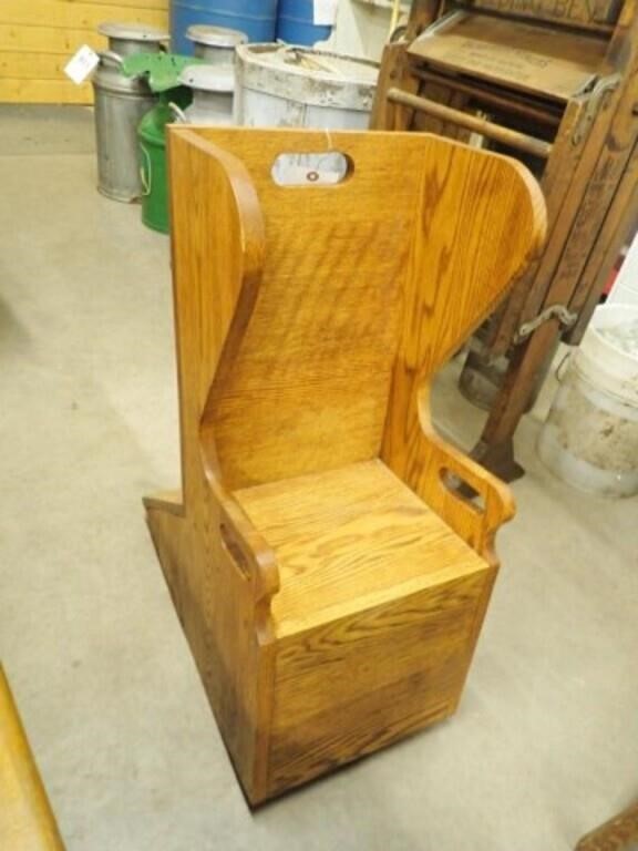 Vintage Oak Child's Rocking Chair
