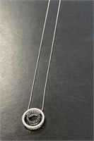 14 KT WG Diamond Double Eternity Necklace