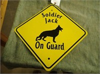 Soldier Jack On Guard Metal Sign - 17"Wx16"H