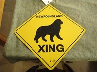 Newfoundland Xing Metal Sign - 16 1/2"Wx16"H