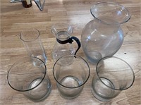 6 PCS assorted vases