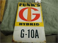 Funk's Hybrid G-10A Metal Sign - 9 1/2"Wx15 1/2"H