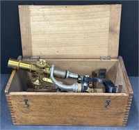 (E) Bausch and Lomb Opt. Co Brass Microscope