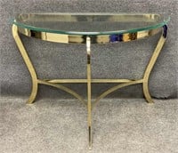 Glass and Brass Finish Table