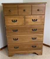 5 Drawer Maple High Boy Dresser