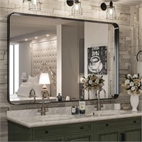 TokeShimi 48 x 36 Black Bathroom Mirror