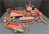 (E) Tru-Scale Red Tractor Attachments Include