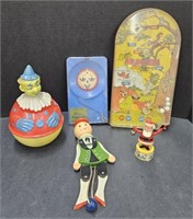 (E) Vintage Children's Toy Lot Includes Pinball,