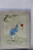 A Signed Chinese Pastel or Watercolor
