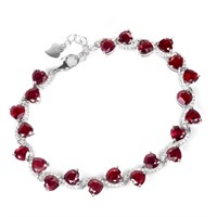 Natural Heart Pigeon Blood Red Ruby Bracelet