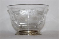 A Sterling Rim (Marked ) Bowl