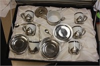 Silverplate and Porcelain Tea Set