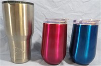 3- STAINLESS INSULATED TUMBLERS