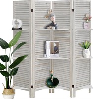 ECOMEX 4 Panel Room Divider with Shelves
