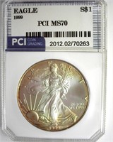 1999 Silver Eagle MS70 LISTS $16000