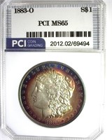 1883-O Morgan PCI MS65 Colorful Rim