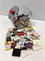 Glass Jar with Matchbook Collection