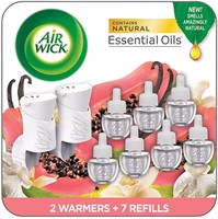 Air Wick Vibrant Essential Oil 7 Refills 2 Warmers