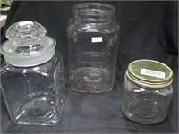 3 Glass Jars