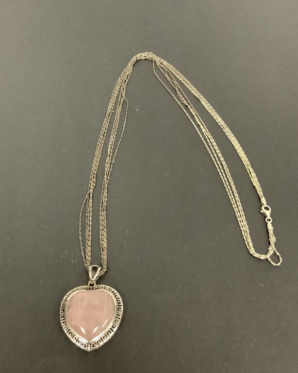 Italian Milor Sterling Heart Necklace