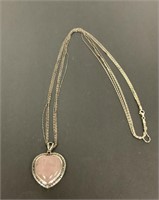 Italian Milor Sterling Heart Necklace