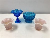 Four Vintage Glass Items