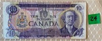 1971 Bank of Canada $10 2-Letter Prefix Bank Note