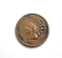 1860 Cent VF Pointed Bust