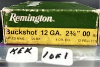 Remington 12 Ga OO Buckshot 2 3/4 Ammo Full Box