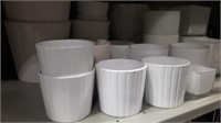 24 White Vases