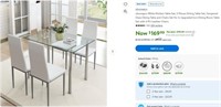 N5007 White Dining Table and Chairs Set 5 Pieces