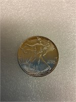 1991 Walking liberty 1 Oz silver dollar