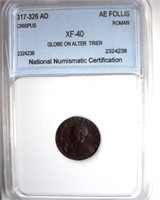 317-326 AD Crispus NNC XF40 AE Follis