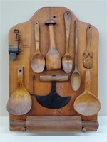 Wooden Treen Ware Kitchen Collectibles