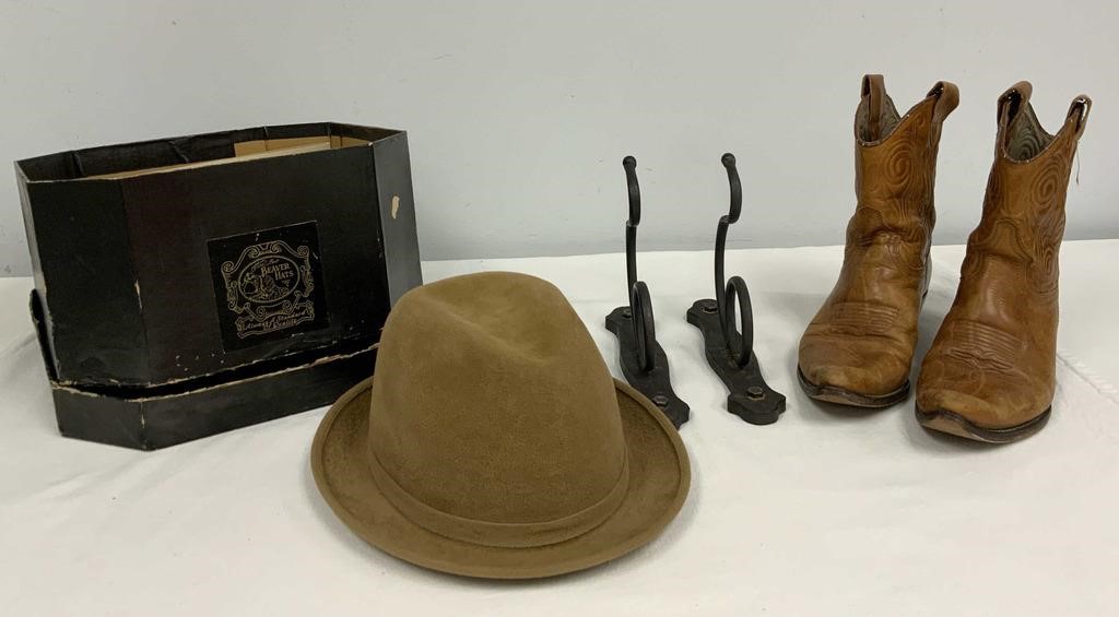Hat, Box, Boots, Hat Hooks