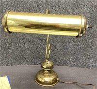 Vintage Adjustable Brass Bankers Lamp