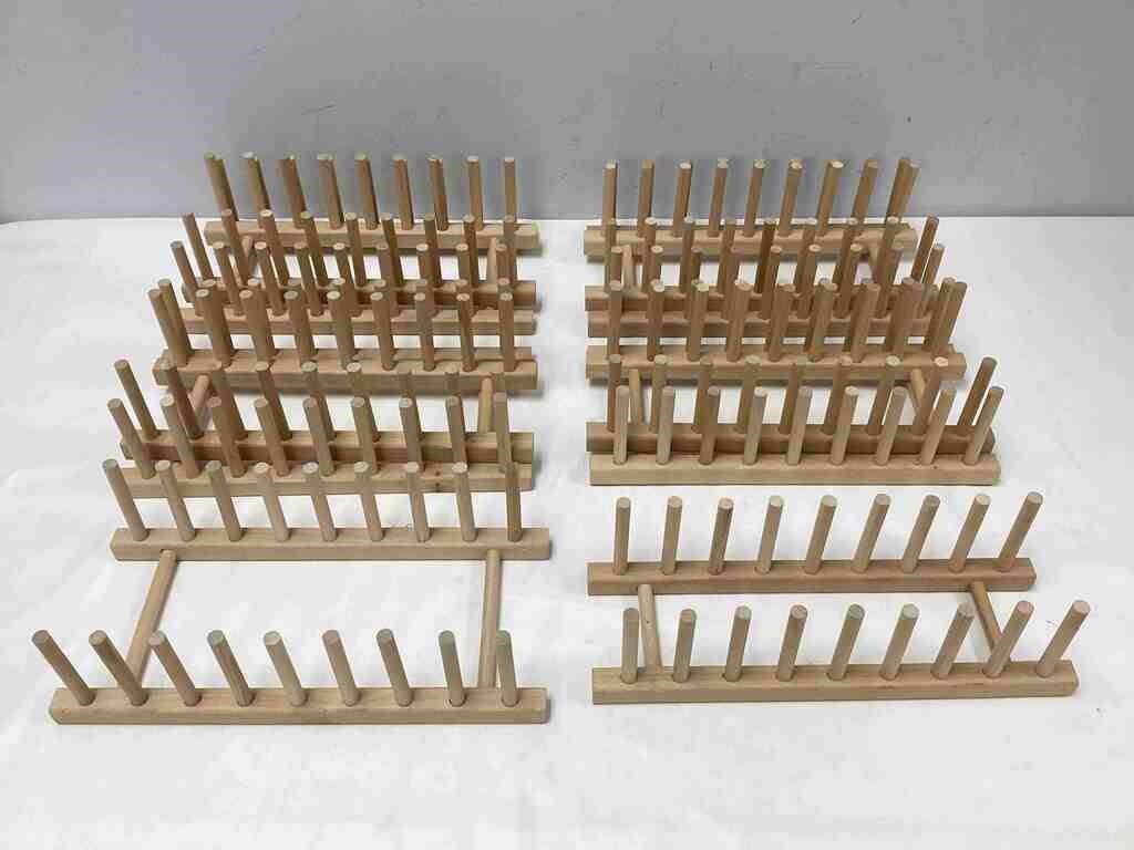 Wood Plate Display Racks