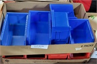 2  FLATS OF SMALL PLASTIC STORAGE CONTAINERS
