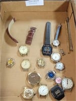 FLAT OF LADIES & MENS WATCHES & BANDS