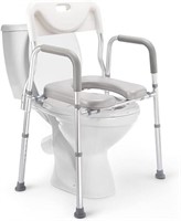 4-in-1 Raised Toilet Seat with Handles and Back, M