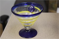 Vintage Art Glass Martini Cup