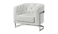 Guilford Occasional Chair – White Leather $1150