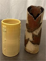 Two Pottery Vases Signed by NC Artists